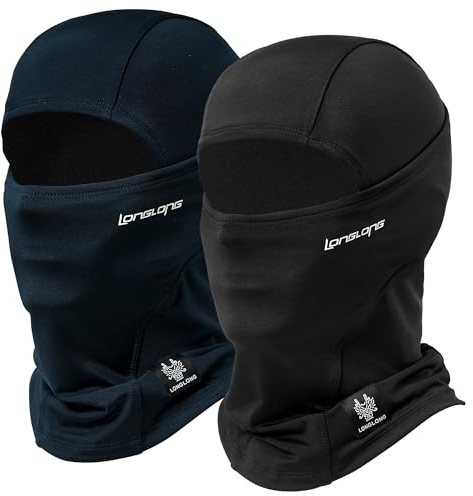 LONGLONG Balaclava Ski Mask Moisture Wicking Full Face Mask Windproof Warm Double Layers Cold Weather Winter Skiing Snowboarding Outdoor Men Women