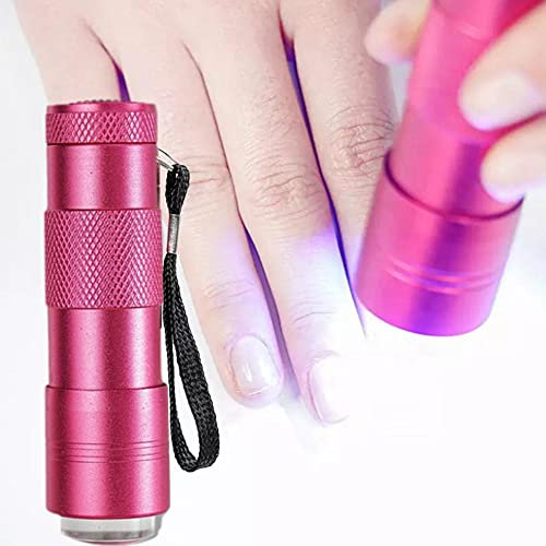 Uv Flashlight for Nails,Handheld Mini UV LED Nail Lamp,Portable Nail Art UV Press Light with Silicone Head,Mini Nail Lamp for Nail Dryer Gel Polish Curing Lamp Quick Dry Lamp Machine Nail Art Tools