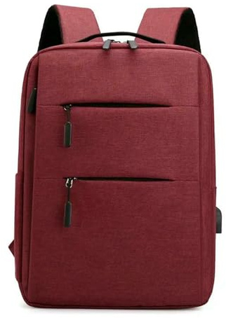 Gyios 15,6 tums Laptop Ryggsäck med Laddningsport Bärbar Datorväska Affärsresa Bärbar Ledig Skolryggsäck Män-Röd