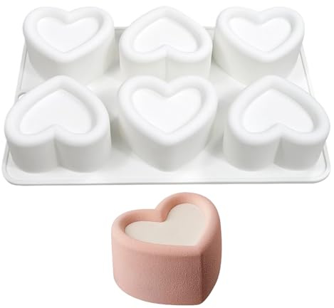WJnflQN silikonbakformar för bakning, 6-vägs silikonköksredskap, bakform för hallonmoussetårta – för mousse, choklad, pudding, husbageri, nybörjare och