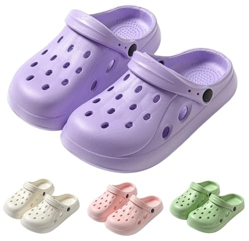 Générique Sabots Femme Homme Respirant Perforés Clogs Unisexe Chaussures De Jardin Plastique Léger Antidérapants Décontracté Plage Piscine Intérieur Extérieur Souple Mode Mules D'Été