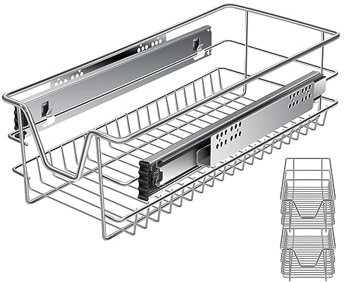 KESSER® Teleskopschublade 2x 30 cm ✓ Küchenschublade ✓ Küchenschrank ✓ Korbauszug ✓ Schrankauszug ✓ Vollauszug ✓ Schublade