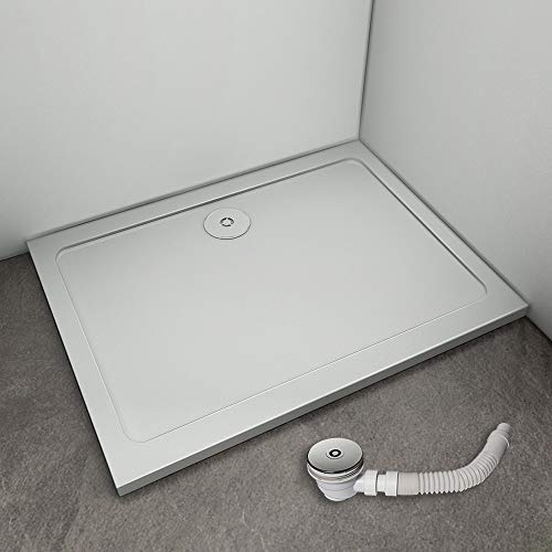 Receveur de douche 170x90cm avec bonde de douche estra plat rectangulaire bac à douche