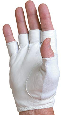 Tourna Guante de Tenis para Hombre, Medio, Dedo, Derecho, Blanco, número de Modelo: TGH-M-M-R