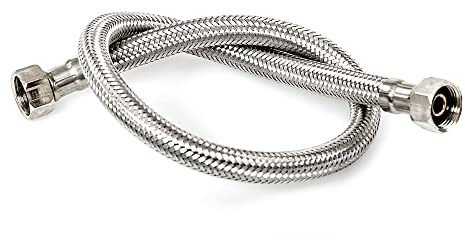 DOJA Industrial | Flexschlauch | IG 3/8- IG 3/8 | 20 CM Länge | Edelstahl Panzerschlauch fuer Wasserhahn, Waschbecken, Hahn, Bad, Kueche | Flex Schlauch Armatur | Anschlussschlauch/Verlaengerung