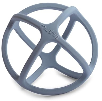 Mushie Anillos de Dentición para Bebés con Diseño de Pelota | Juguetes para Bebés de Silicona | Accesorios para Niños | Material Durable | Tradewinds