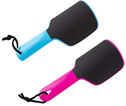 JIHUOO 2 Stücke Gebogene Fußfeile Hornhautraspel Doppelseitige Fußraspel Hornhautfeile Podologie Hornhautentferner für Pediküre Fußpflege