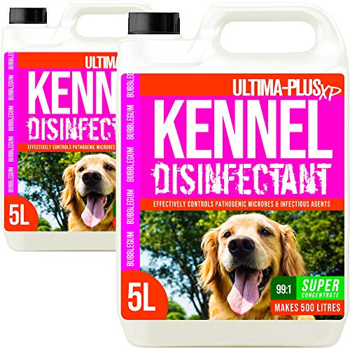 ULTIMA-PLUS XP Kennel Kleen - Disinfectant, Cleaner, Sanitiser & Deodoriser, Concentrated Formula, For use in Kennels, Catteries, Hatches and More! (Bubblegum Fragrance, 10 Litres)