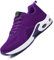 TOPSSCTR Femmes Chaussures de Course Athlétiques Coussin d'air Baskets de Mode pour Running Fitness Tennis Sneaker Respirant Antidérapante Lacets Chaussure Violet, Taille 37