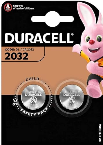 Duracell CR2032 - Batterie a Bottone al Litio 3V, Extra Durata 70%, Baby Secure, Compatibili con Apple AirTag, Confezione a prova di bambino