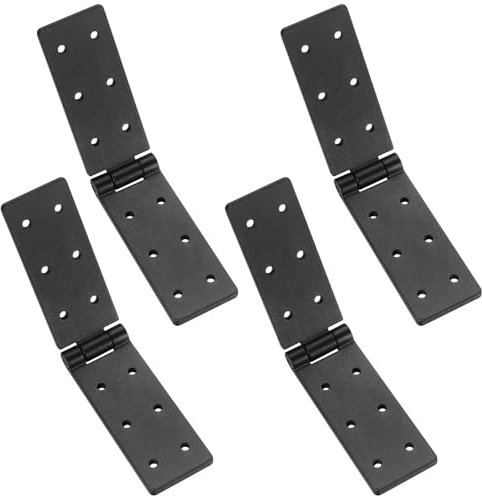 Türscharnier, 4 Stück Scharniere Verbinder, Klappscharnier, Kistenband, Möbelscharnier, Schwarz Metallscharnier Möbelband Schwerlast für Holztür Gartentüren Möbeltüren Werkzeugkästen