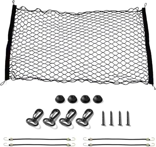 Car Barrier for Dogs,Cargo Net, Car Boot Net Luggage Net, Organizer Net Heavy Duty, for Car Interior Roof Storage, Luggage, Rear Boot, SUV, Truck Bed, Vans,Motorhomes, Universal, 60 x 110 cm