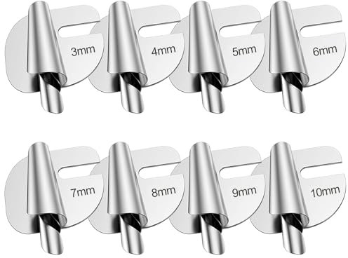 Jortmrd 8 Pezzi Piedino per Orlo Arrotolato Sewing Rolled Hemmer Foot Piede Orlo Rotolato da Cucire Piedini per Orlo Roulé Cucito a Spirale Piedino per Cucire (3-10mm)