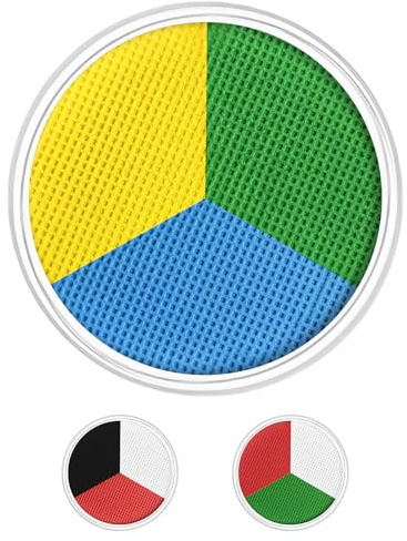 LOPHE Face Paint Palette Yellow Green Blue, 3-in-1 Primary Color Makeup Kit for Face Painting, Kids Party & Carnival Supplies, Water-Based Non-Toxic Formula, Easy Wash Off Skin Safe Cosmetics (30g)