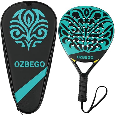OZBEGO Set de Raquette de Padel 100% Carbone avec Sac et Accessoires