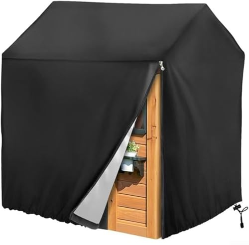 Hasaller Funda para casa de juegos, resistente al agua, Oxford, funda protectora para casa de juegos al aire libre, jardín para niños, con dobladillo con cordón y cremallera lateral, 145 x 145 x 160