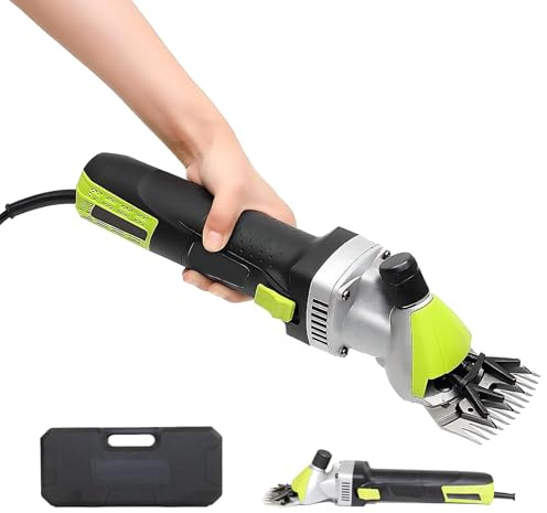 ORIDLECTAL Tondeuse Cheval 850W 110V/220V en Option, Tondeuse Mouton Électrique 850W, Vitesse 2400 TR/Min, 6 Vitesses, Tondeuse Chevaux Facile à Entretenir, EU Plug 220V