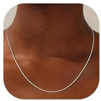 SLOONG 0.8MM Breit Kette Silber 925 Damen