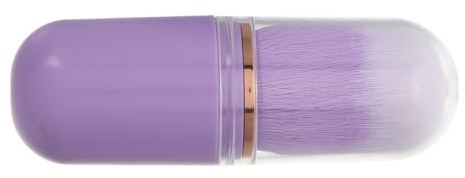 MUCKLILY Brocha de Maquillaje Retráctil para Rubor de Viaje, Pequeña y Multifuncional, con Cerdas de Nylon y Mango de Plástico, Adecuado para Retoques Portátiles