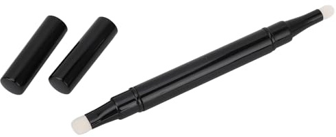 Pincel para sombra de ojos telescópico de doble cabeza con cerdas suaves, pincel de maquillaje cosmético para el hogar y para viajes, pincel para maquillaje de ojos con diseño retr