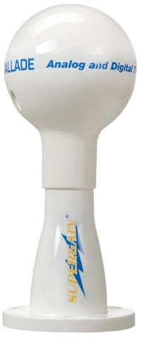 Glomex Ballade Antenna, DVB-T2 TV, Terrestre per imbarcazioni e veicoli mobili, 165mm, 23.5 dB