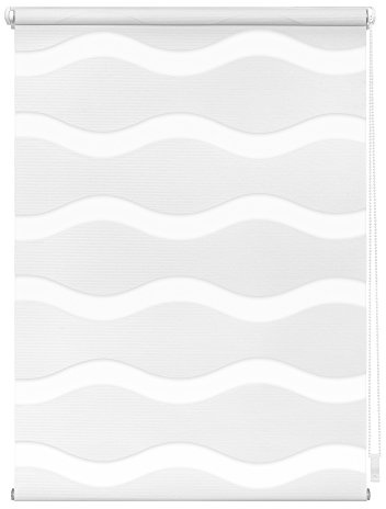 Lichtblick Doppelrollo Klemmfix ohne Bohren, Welle, Blickdicht, Klemmträger-Montage, Sichtschutz, Wandmongtage, Deckenmontage, für Fenster und Türen 45 cm x 150 cm (B x L), Weiß