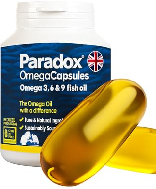 Omega 3 6 9 Capsules by Paradox, 100% Pure and Natural Omega 369 Softgels - The Omega 3 with a Difference, Omega 3 Capsules High Strength Softgels Packed in Sustainable tubs