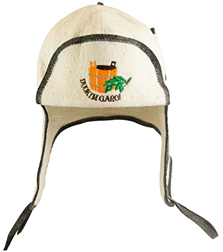 Chapeau de sauna - Modèle Bob - 100 % coton - Bonnet de sauna en feutre pour femmes et hommes