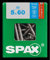 SPAX Terrassenschraube, 5 x 60 mm, 50 Stück, Fixiergewinde, Zylinderkopf, T-STAR plus T25, CUT-Spitze - 4507000500607