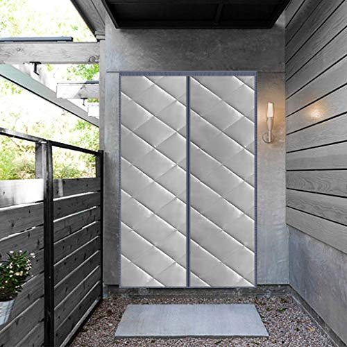 HMHD Protector de Puerta Magnético, Aislante Térmico Cortina Cierra Automáticamente, Gris, 80x190CM