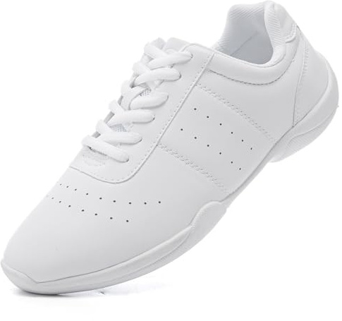 DADAWEN Femme Baskets Moderne et Jazz Gymnastique Fille Chaussures de Danse Blanc 38