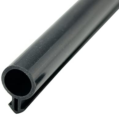 10M Plastic Steel Door Window Sealing Strip Silicon Rubber Door Window Seal Draft Stopper Hollow Bulb Barb Tubular Gasket O Type (Little O/ 8MM, Black)