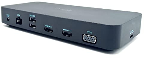 i-tec USB-C/USB 3.0 Dockingstation für bis-zu 3 Monitore mit Stromversorgung 100W - 2X HDMI, 1x VGA, 1x USB-C 3.2 Gen1, 2X USB 3.2 Gen1, 2X USB 2.0, GLAN, Audio/Mik