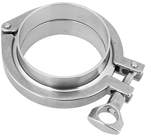 Yuecoom Morsetto Tri, Morsetto Homebrew, Morsetto da 3 pollici Set di giunzioni per ghiere in acciaio inossidabile per tubi da 76 mm