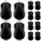 Hoteam 12 Piezas de Ratones con Cable USB Ergonómicos, Raton para Portatil, para PC, Computadoras, Juegos, Oficina, Escuela, Suministros para el Hogar, Color Negro