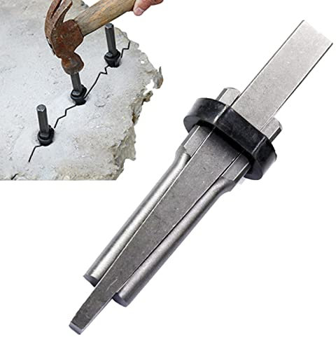 PW TOOLS Rupture Roche,Fendeur Roches Robuste | Outil Coin fendage Pierre Roche pour Le béton, la Roche, la Pierre, Le séparateur, Le marbre, Les Outils à Main Granit