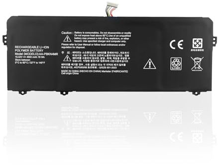 GDDGFVKV 15.44V 62.1Wh AA-PBMN4MR BA43-00397 BA4300397 Laptop-Akku kompatibel mit Samsung Galaxy Book Book2 Book3 Pro 360 13 13.3 NP935XDB NP950QED Series