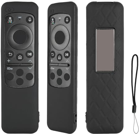 Funda Mando a Distancia de Silicona Compatible con Samsung TV Celdasolar BN59-01432A BN59-01432D BN59-01432J BN5901455A BN5901455E Mando a Distancia Cubierta Protectora antigolpes con un cordón Negro