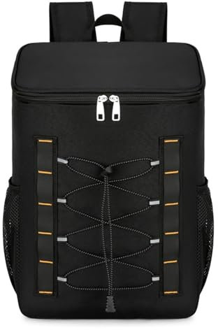 Rucksackkühler, wasserdichte Lunchtasche mit Riemen – isoliert, auslaufsicher, 36 Dosen Fassungsvermögen, Kühltasche for Strand, Reisen, Picknick, Mittagessen und alle Outdoor-Aktivitäten(Schwarz)