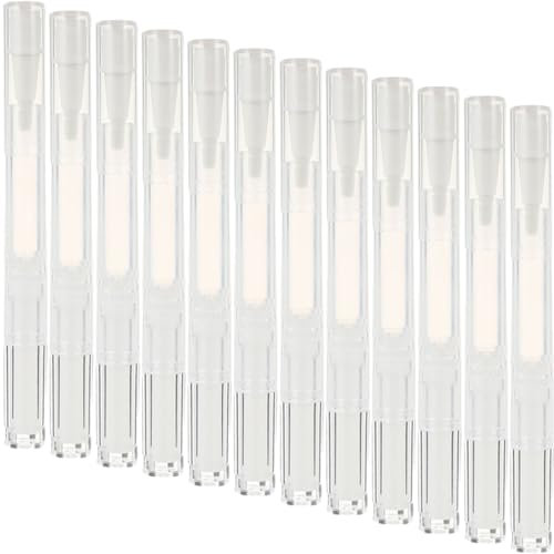 minkissy 12pezzi Pennine Trasparenti Spirale Vuote Per Olio Per Unghie Applicatore Pennello Portatile Contenitore Per Lucidalabbra
