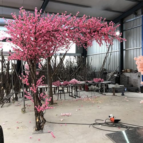 Glenmi Árbol de Flores Artificiales de durazno Decorativo: bonsái Realista for Sala de Estar, Dormitorio, Oficina, Hotel y Restaurante.(1.5 * 1m)