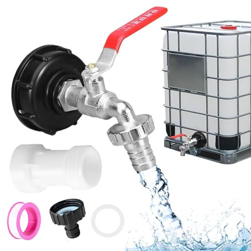 IBC Tank Accessories, 1000L IBC Outlet Tap 3/4 Inch, Water Tank Accessories, IBC Container Accessories, Outlet Tap, Rain Barrel for Water Tank, Rainwater Tank IBC Tank Accessories