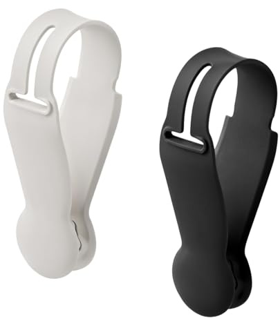 2 PCS Clip Sombrero, Clip Magnetico de Sombrero, Silicon, Multifuncional, Accesorio de Viaje al Aire Libre para Viajes en la Bolsa, Portátil al Aire Libre, Mujeres, Niños, Adultos (Blanco, Negro)