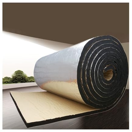 Tappetino Isolante fonoassorbente, Foglio di Alluminio Autoadesivo, Isolamento Acustico in Schiuma a Celle Chiuse per Auto, Isolamento Acustico, utilizzato per verande, portiera Auto (15 mm