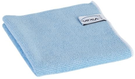 Vikan 69102n - Paño de limpieza multiusos de microfibra, 32 x 32 cm, codificado por colores, reutilizable, seco y húmedo, paquete de 5 (azul)