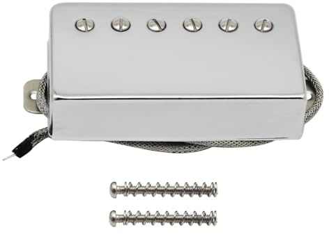 FLEOR Alnico5 Guitar Humbucker Pickup Chrome Neck Pickups Compatible with LP style Guitar Part