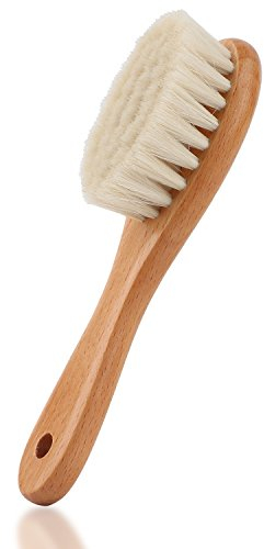 Baby-Haarbürste mit Holzgriff und superweichen Borsten Natur-Pur (kräftiges Holz)
