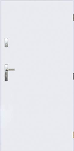 Porta d'ingresso calda 1,3 Tango Nano Advance in acciaio bianco (90] 990 x 2065 con telaio della porta a sinistra)