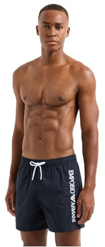 Emporio Armani Man Embroidery Logo Mid Boxer Blue XXL