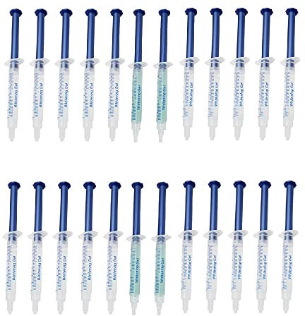 Gel Sbiancante per Denti 35% - 20 Ricariche da 3 ml + 4 Pezzi da 3 ml - Funziona Con Luce LED e Vassoio